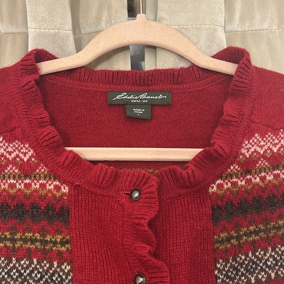 Eddie Bauer Fair Isle Wool Sweater - Picture 4 of 12